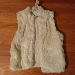 True Love Cream Faux Fur Vest